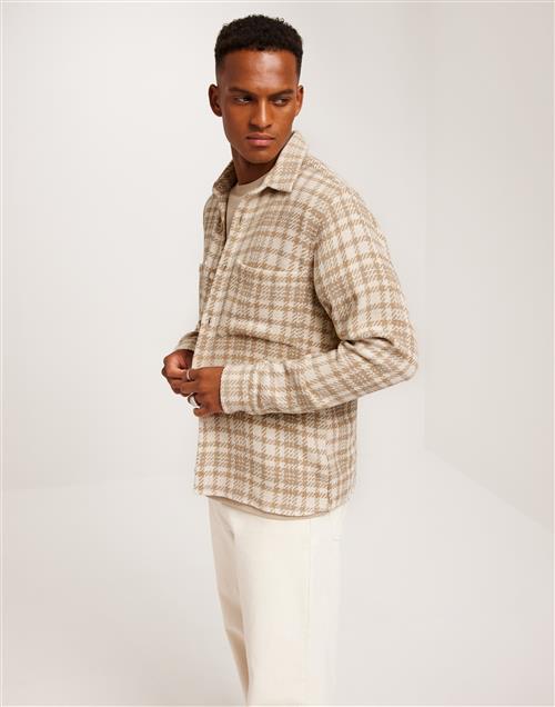 Ciszere Micah checked overshirt Overshirts Beige