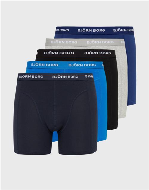 Björn Borg Shorts Solid 5-Pack Multipack underbukser Grå