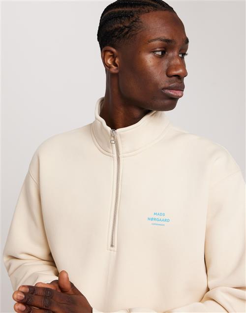 Mads Nørgaard Standard Half Zip Logo Sweat Half zip Birch