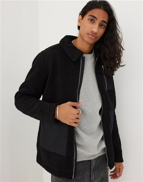 Ciszere Jaden pile jacket Fleecejakker Black