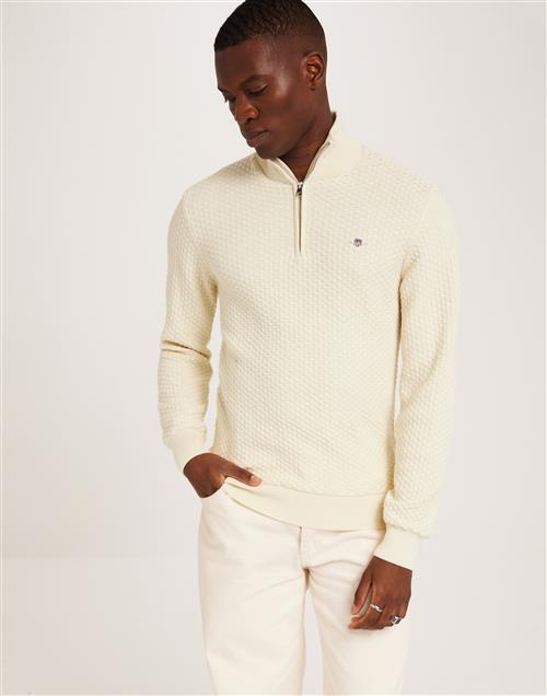 Gant Cotton Texture Halfzip Half zip Beige