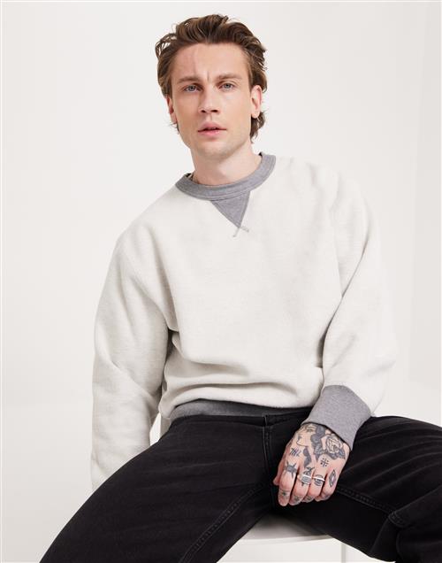 Gant Reversed C-Neck Sweatshirts Grå