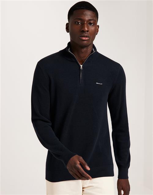 Gant Cotton Pique Halfzip Half zip Blå