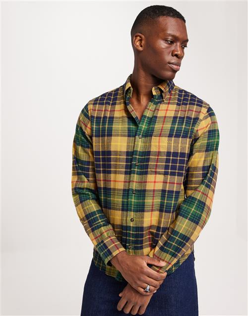 Gant Reg Ut Plaid Flannel Check Flanellskjorter Mustard