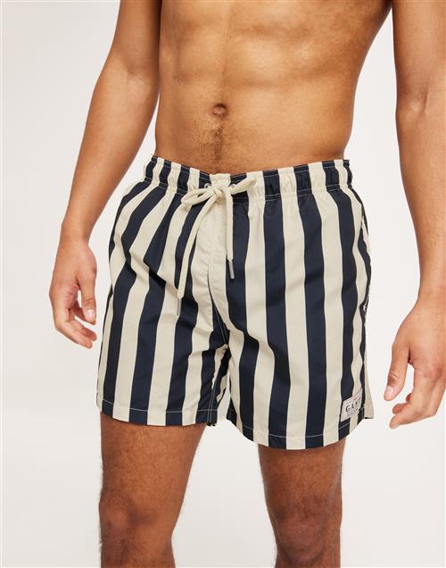 Gant Swim Shorts Block Stripe Joggingshorts Evening Blue