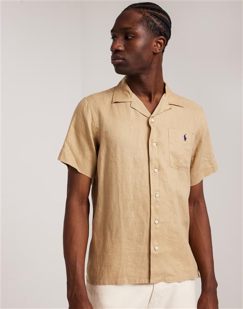 Polo Ralph Lauren 100 Linen Short Sleeve-Sport Shirt Kortærmede skjorter Khaki