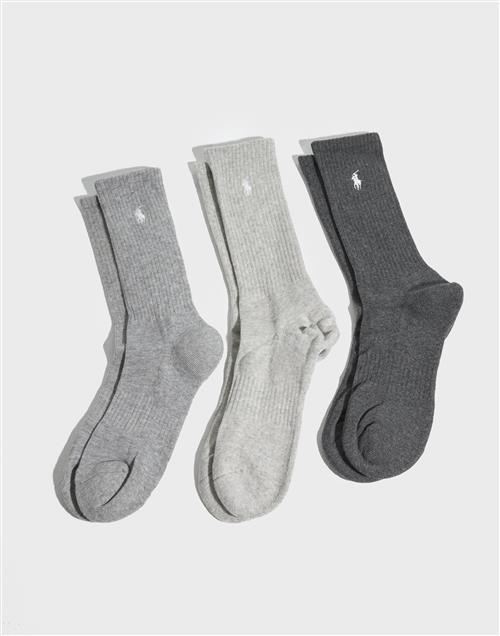 Polo Ralph Lauren Tnal Color-Crew Sock-3 Pack Sokker Grå