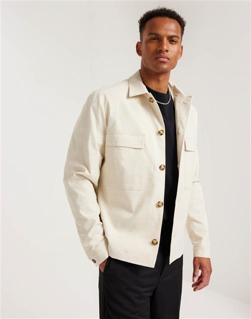 Selected Homme Slhmartin Linen Hybrid Jkt Ex Blazere Beige