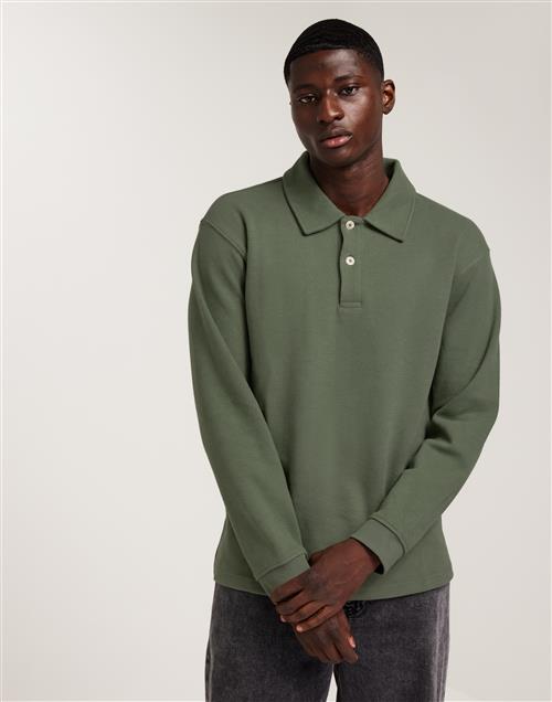 Selected Homme Slhrelaxdap Ls Polo W Langærmede polotrøjer Agave Green