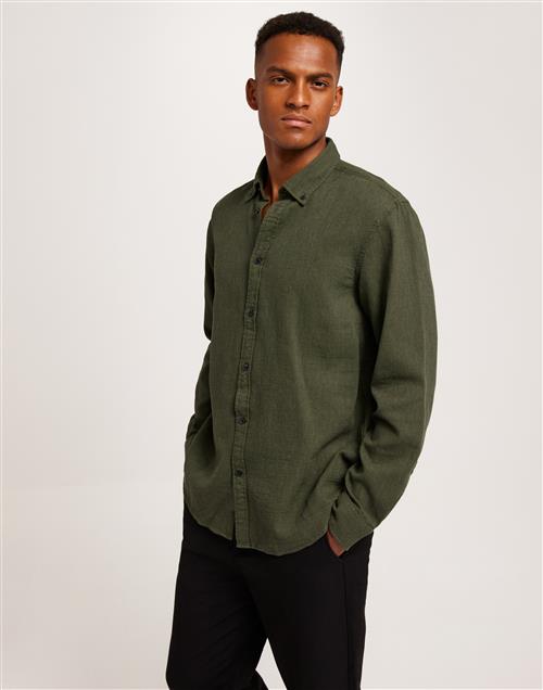 Selected Homme Slhrelaxrobin-Drake Shirt W Hverdagsskjorter Forest Night