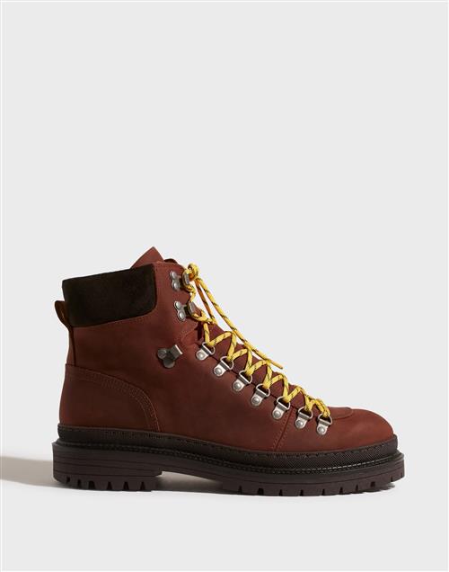 Selected Homme Slhlandon Leather Hiking Boot B Støvler Cognac