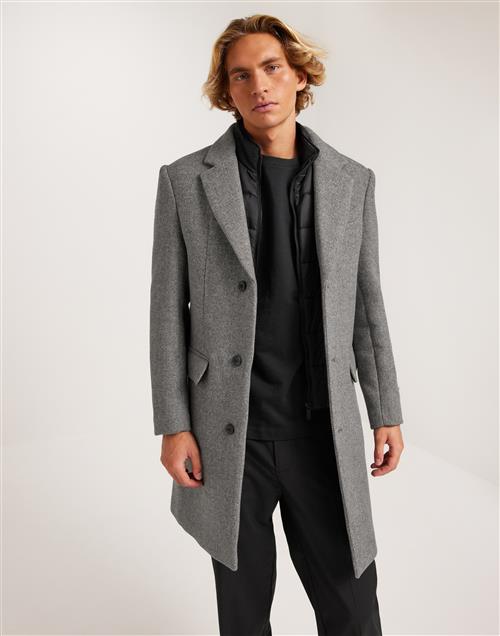 Selected Homme Slhjoseph Wool Coat Noos Frakke Light Grey Melange