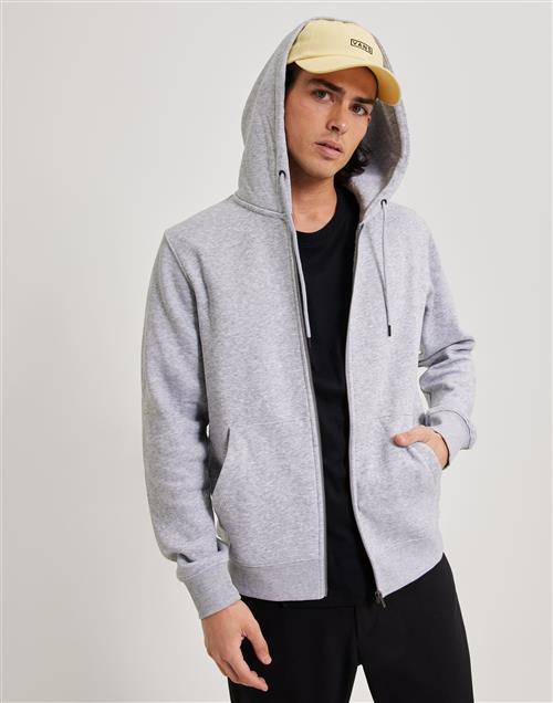 Jack & Jones Jjestar Basic Sweat Zip Hood Noos Trøjer Light Grey Melange