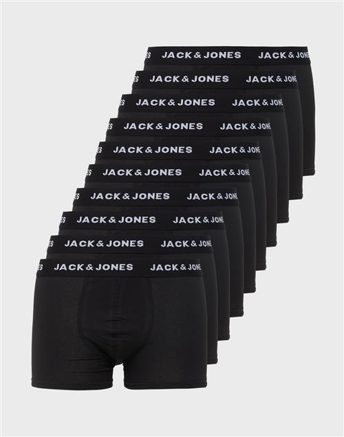 Jack & Jones Jacsolid Trunks 10 Packs Noos Underbukser Sort