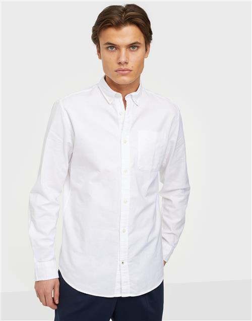 Jack & Jones Jjeoxford Shirt Ls Noos Blå skjortor Hvid