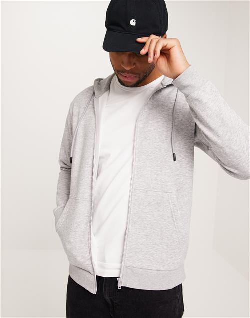 Jack & Jones Jjebradley Sweat Zip Hood Noos Hoodies Light Grey Melange