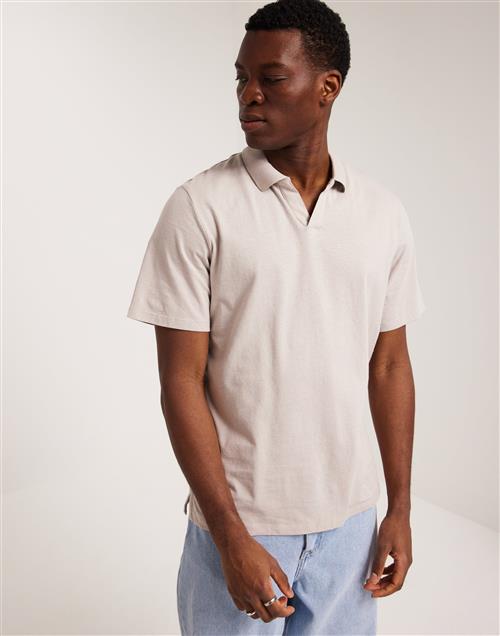 Jack & Jones Jjesummer Linen Polo Ss Ln Kortærmede poloer Crockery