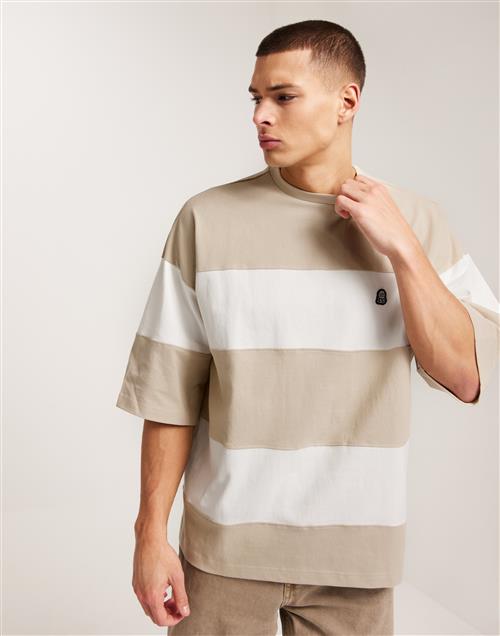 Dr Denim Curtis Tee Oversized t-shirts Beige