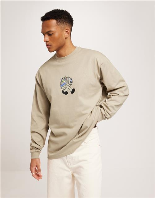 Dr Denim Reno Long Sleeve Langærmede t-shirts Beige