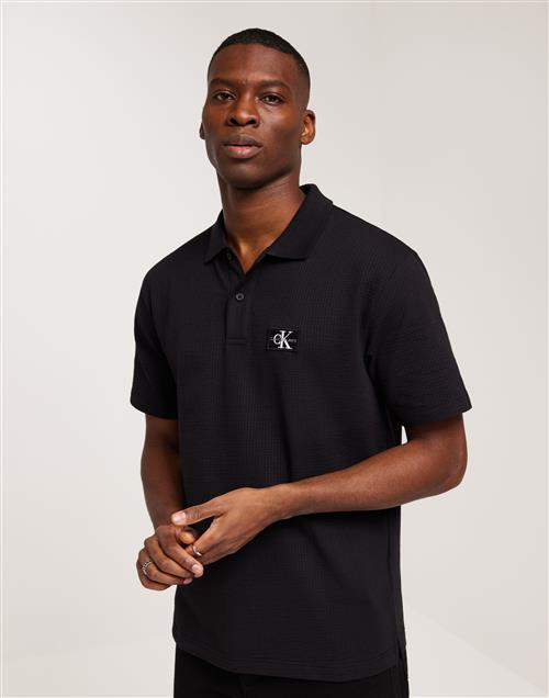 Calvin Klein Jeans Texture Polo Kortærmede poloer Sort