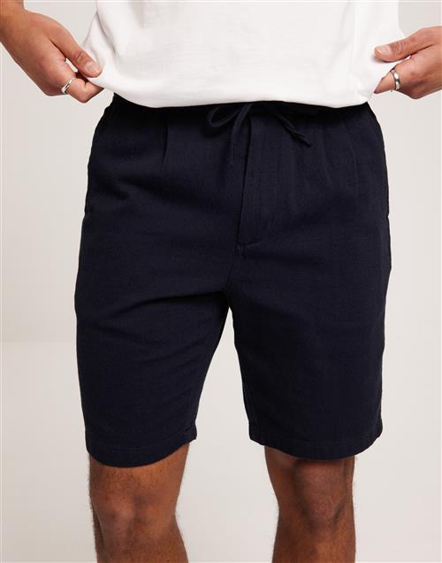 KnowledgeCotton Apparel FIG shorts with embroidery - GOTS/Vegan Tynde shorts Blå