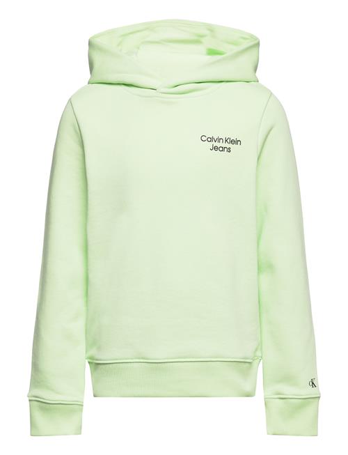 Calvin Klein Ckj Stack Logo Hoodie Calvin Klein Green