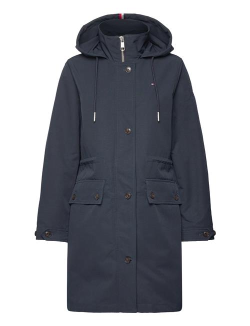 Essential Cotton Blend Parka Tommy Hilfiger Blue