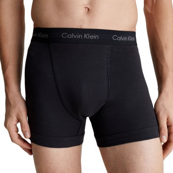 Calvin Klein 6P Cotton Stretch Trunks Sort bomuld Medium Herre