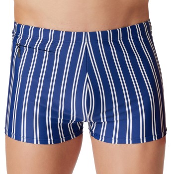 Schiesser Badebukser Aqua Classic Swim Shorts Lyseblå Stribe Medium Herre