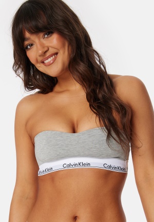 Se Calvin Klein Lightly Lined Bandeau Grey XS ved Bubbleroom