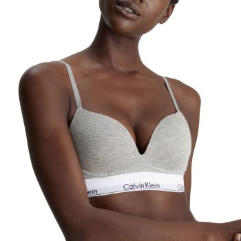 Calvin Klein Bh Plunge Push Up Bra Grå A 80 Dame