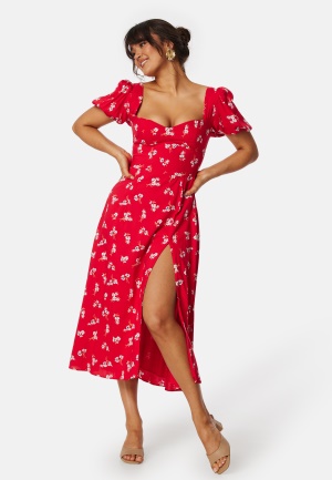 Se Bardot Gillian midi dress Red 38(UK10) ved Bubbleroom