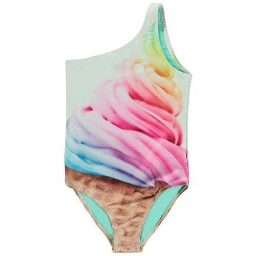 Se Molo Nai Badedragt Rainbow Softice | Lyserød | 122 cm ved Babyshop