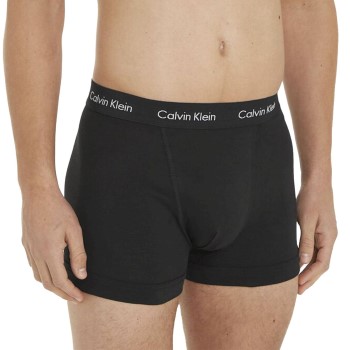 Calvin Klein 6P Cotton Stretch Trunks Sort 992 bomuld Medium Herre