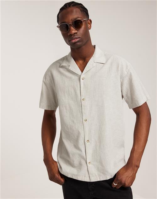 Jack & Jones Jjesummer Resort Linen Blend Shirt Hørskjorter Grå