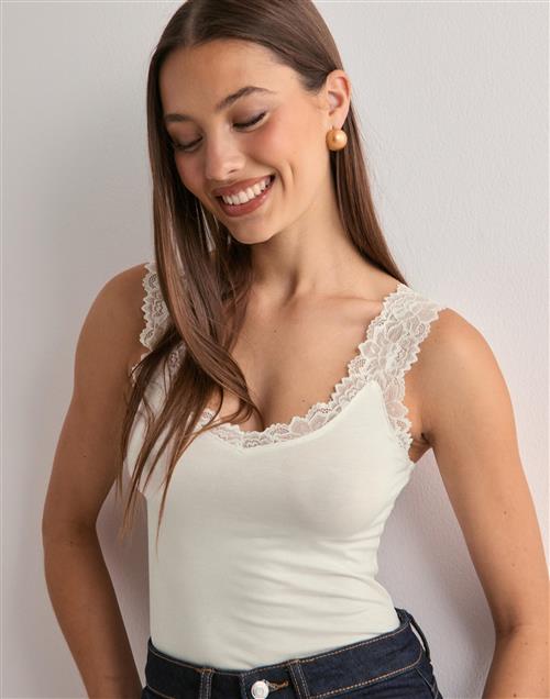 Vero Moda - Hvid - Vmrosa Sl Top Ga Jrs Noos