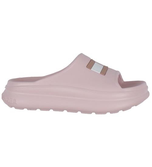 Se Tommy Hilfiger Badesandaler - Foam Slide - Rosa ved KidsWorld