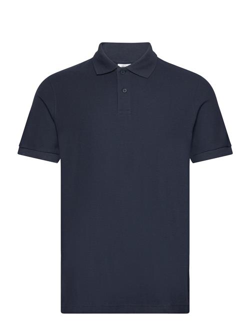 Se Mango 100% Cotton Pique Polo Shirt Mango Navy ved Booztlet