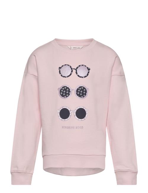 Se Mango Cotton-Blend Message Sweatshirt Mango Pink ved Booztlet