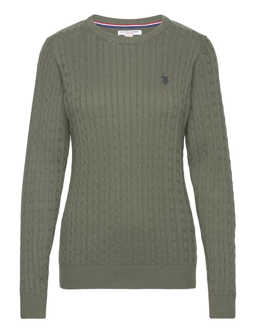 Se U.S. Polo Assn. Uspa O Neck Knit Beth Women U.S. Polo Assn. Khaki ved Booztlet