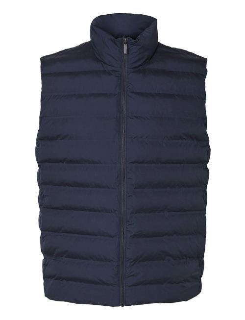 Se Selected Homme Slhbarry Quilted Gilet Noos Selected Homme Navy ved Booztlet