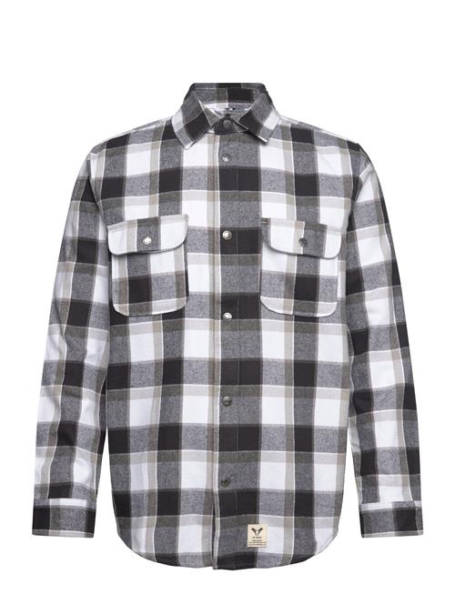 Adrian Cotton Check Shirt Fat Moose Black