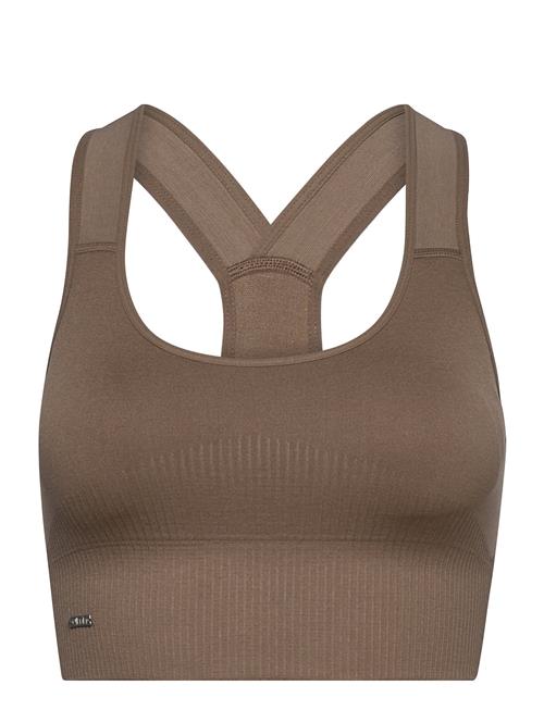 Se High Support Ribbed Bra Aim´n Brown ved Booztlet