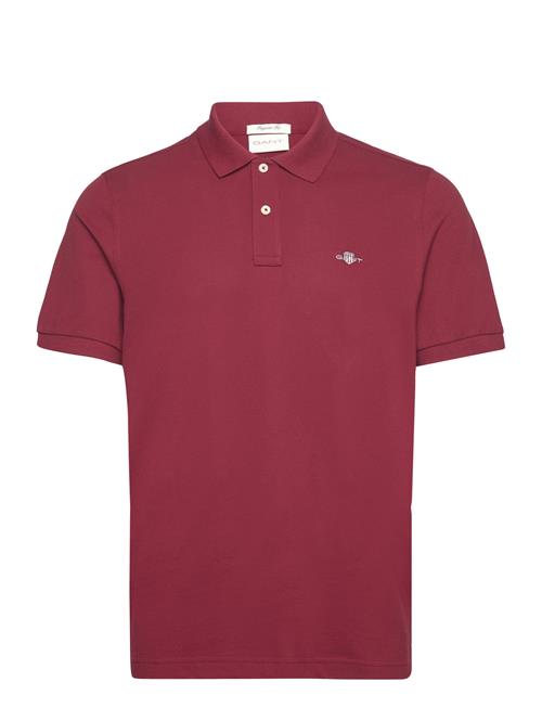 Reg Shield Ss Pique Polo GANT Burgundy