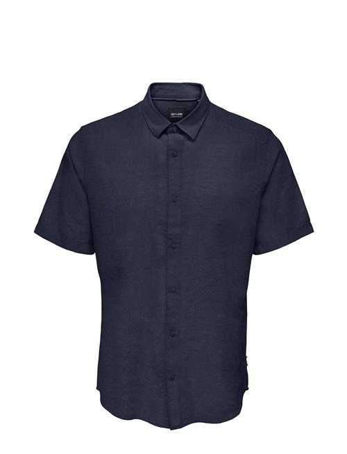 ONLY & SONS Onscaiden Ss Solid Linen Shirt Noos ONLY & SONS Navy