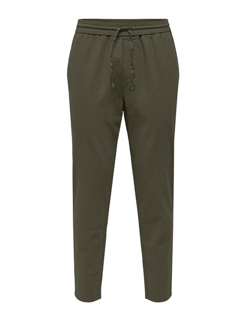 ONLY & SONS Onslinus Crop 0007 Cot Lin Pnt Noos ONLY & SONS Khaki