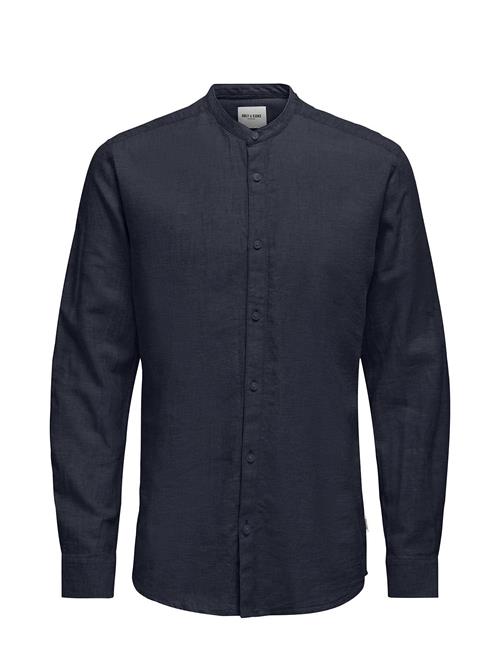 ONLY & SONS Onscaiden Ls Solid Linen Mao Shirt Noos ONLY & SONS Navy