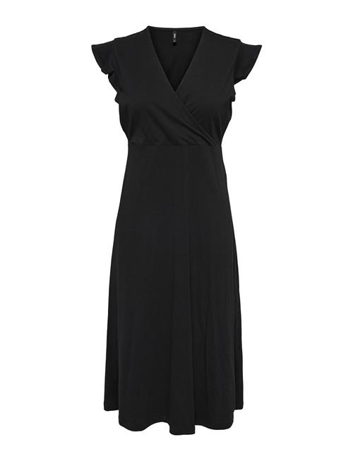 ONLY Onlmay Life S/L Wrap Midi Dress Jrs Noos ONLY Black