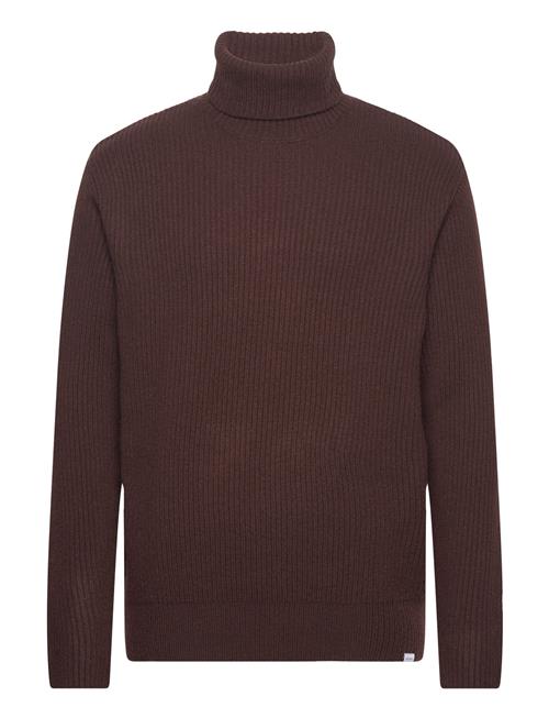 Les Deux Eddie Wool Rib Rollneck Knit Les Deux Brown