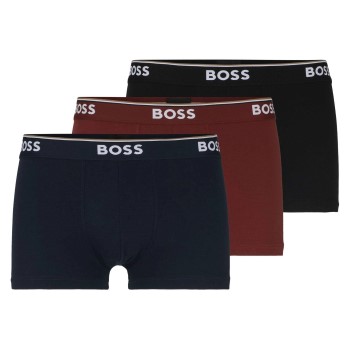 BOSS 3P Power Trunks Sort/Rød bomuld Small Herre